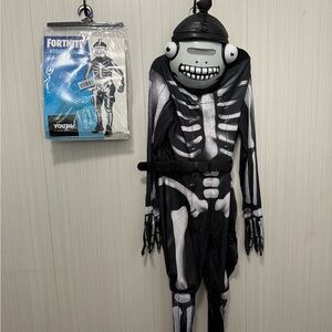Spirit Fortnite Fishstick Skeleton Costume - Black and White